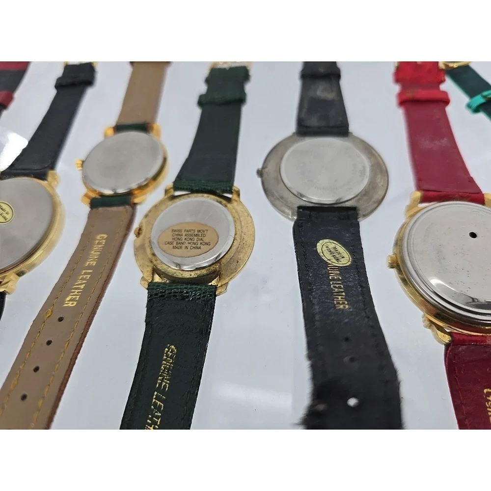 8 Lot Vtg Costume Disney, Christmas, Sport, Glitter Watches Hong Kong - Need BAT